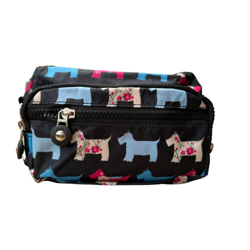 (Black) Scotty Dog Print Camera Crossbody Bag