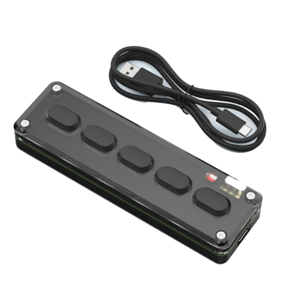 Teclado De 5 Teclas Personalizado Con Macros Programables Y Compatible Con Bluetooth-image