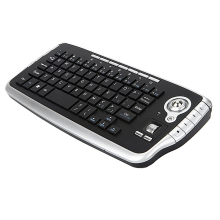 Kabellose Tastatur mit Trackball-Maus, Scrollrad, Fernbedienung