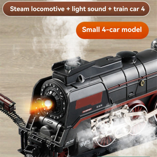 Locomotive à vapeur, rail, train électrique télécommandé rechargeable 1
