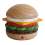 Ξύλινο Ημερολόγιο Γραφείου σε Σχήμα Burger, Χρώμα Ξύλου 1