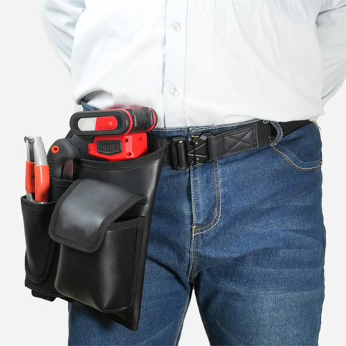 Multi-functional Electrician Tool Bag Portable Leather Tool Waist Bag 1