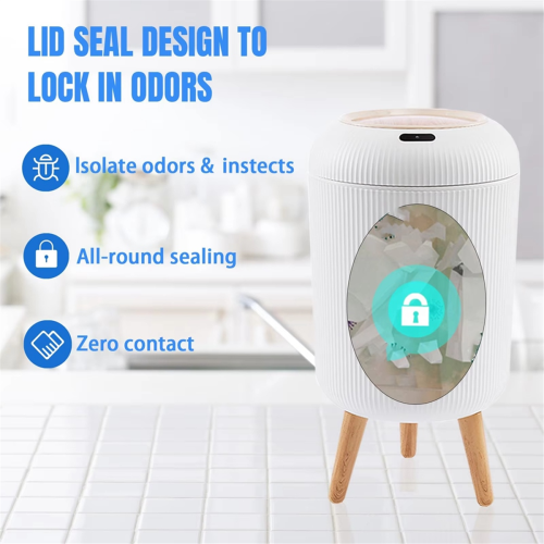 FEIDASH Automatic Trash Can Motion Sensor for Bedroom, Bathroom A 2
