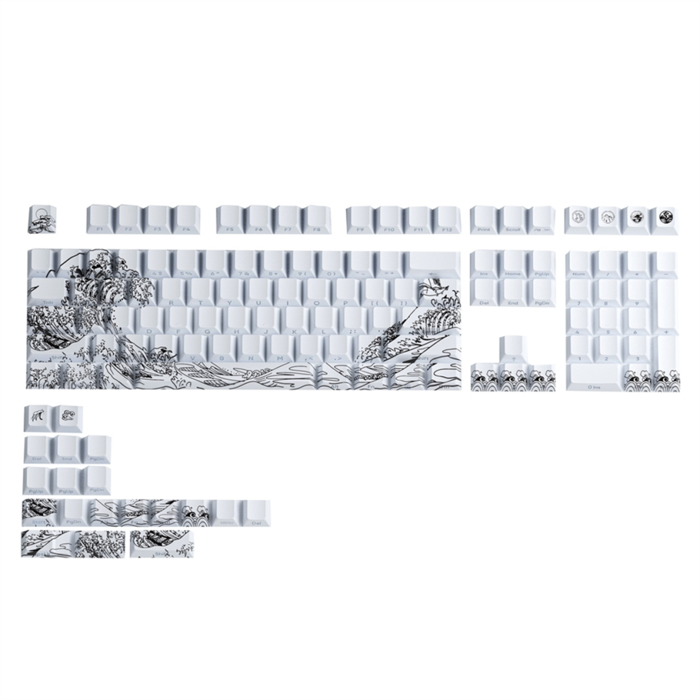 Ukiyo-E Gradient Keycap PBT Personalized Side Carving White-image-OPC-PGQW82K-NEW