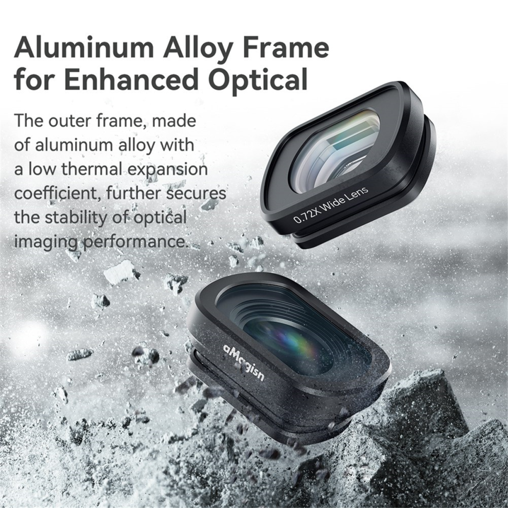 Obiettivo Grandangolare Amagisn Per La Videocamera D'azione Con Montaggio Magnetico Dji Pocket 3