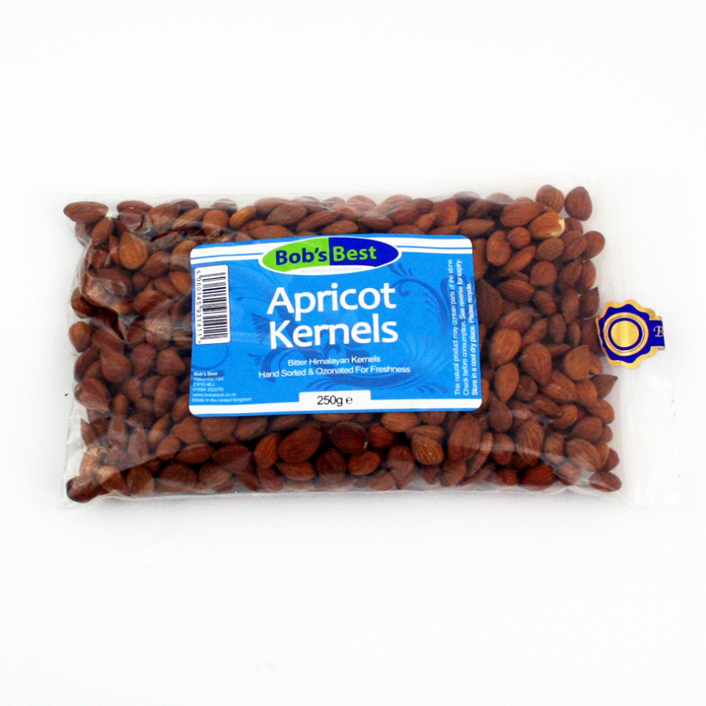 Bob's Best Whole Bitter Apricot Kernels Seeds - 250 Grams