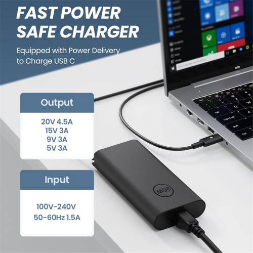 90W USB C laptoplader voor DELL Type C AC-adapter (EU) 2