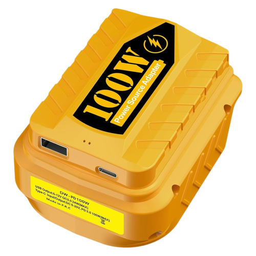 PD100W USB-opladeradapter voor Dewalt 20V 60V-accu