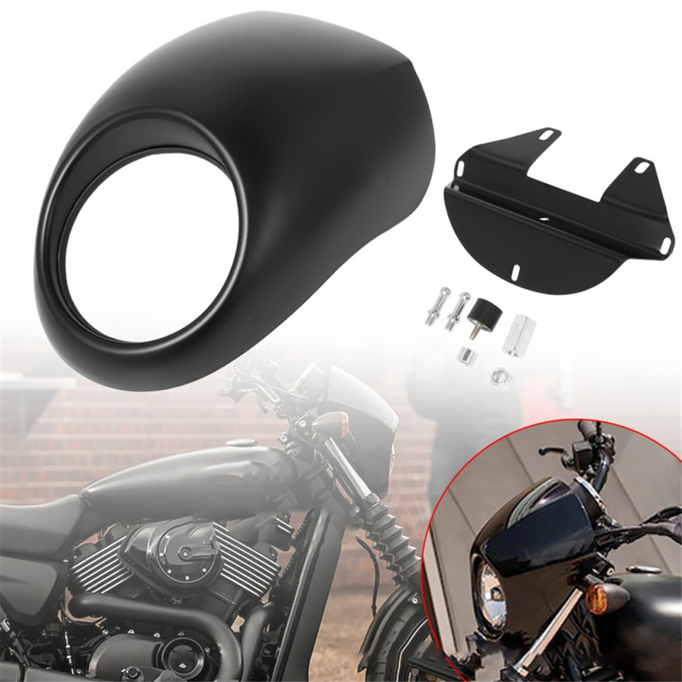 Motorcycle Headlight Cover Headlight Fairing For Harley Matte Black 4853307519715