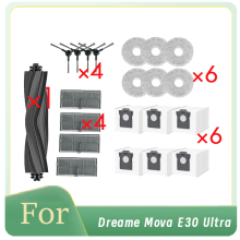 21 Stück für Dreame Mova E30 Ultra Roller Seitenbürste HEPA Filter Mop