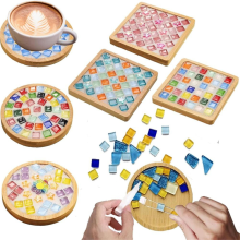 Mosaic Tiles for Crafts,Mixed Color Glass Mosaic Kits