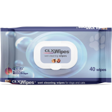 ICF | CLX Cat & Dog Wipes | Antibacterial & Antifungal Cleansing Wipes for Paws, Skin Folds & Ears | Supports Healthy S