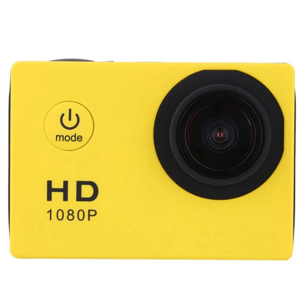 1080P Hd Action Camera Lcd Screen Waterproof 30M Sports Yellow 4853307529233