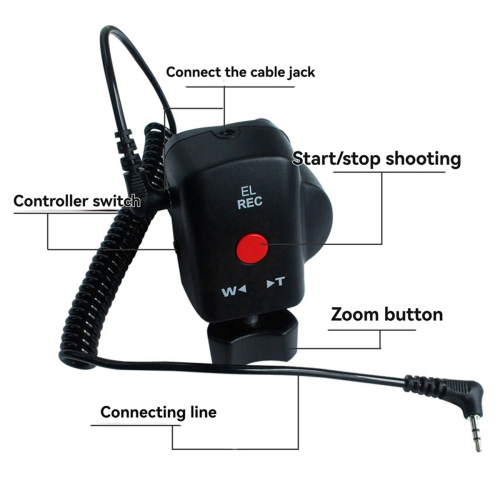 Camera Zoom Controller DV Cable Durable Camera Jack Remote Control 1