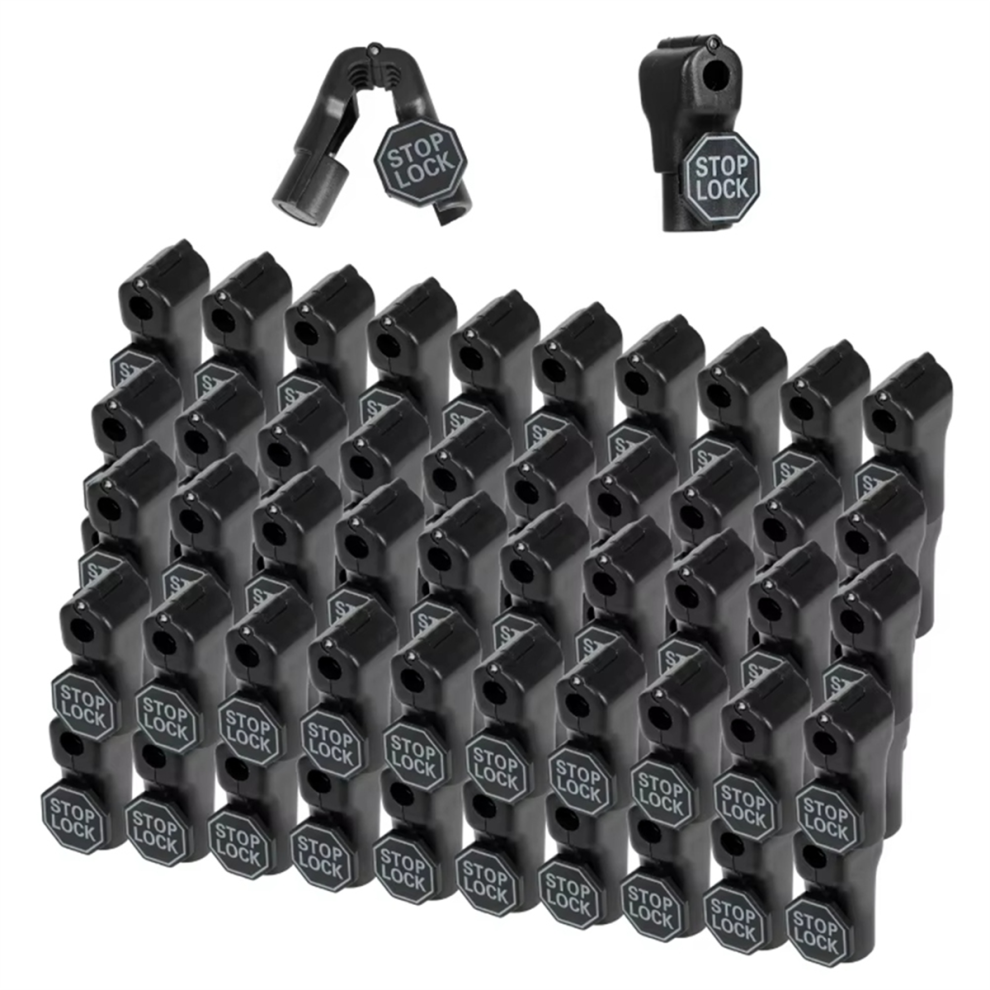 100Pcs 6Mm Anti-Theft Locks Device Peg Hook Stop Lock Black 4853307528656