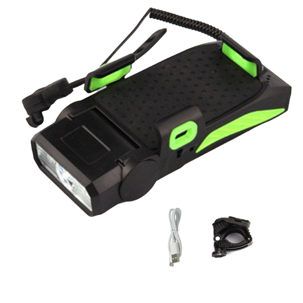 Phare de vélo rechargeable par USB, étanche, lumière verte