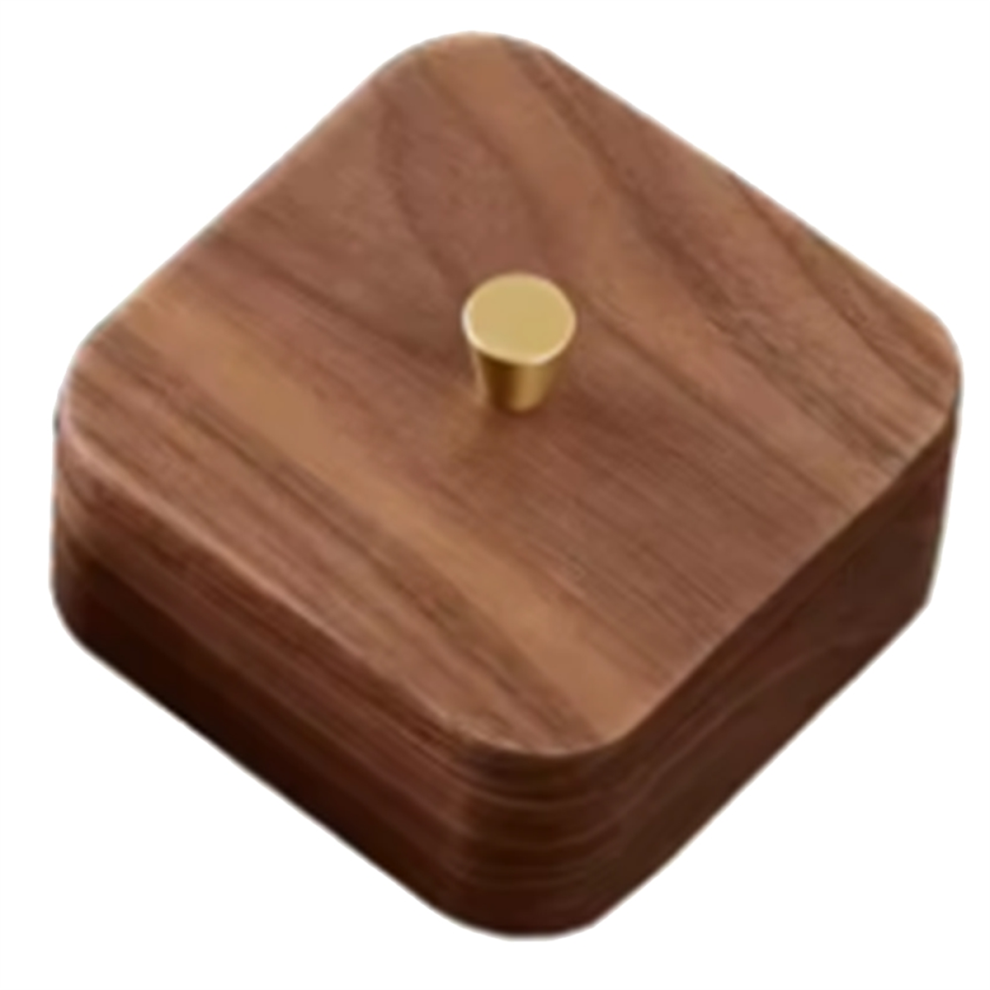 Solid Wood Toothpick/Floss Storage Box with Dustproof Lid-image-OPC-PGQX85H-NEW