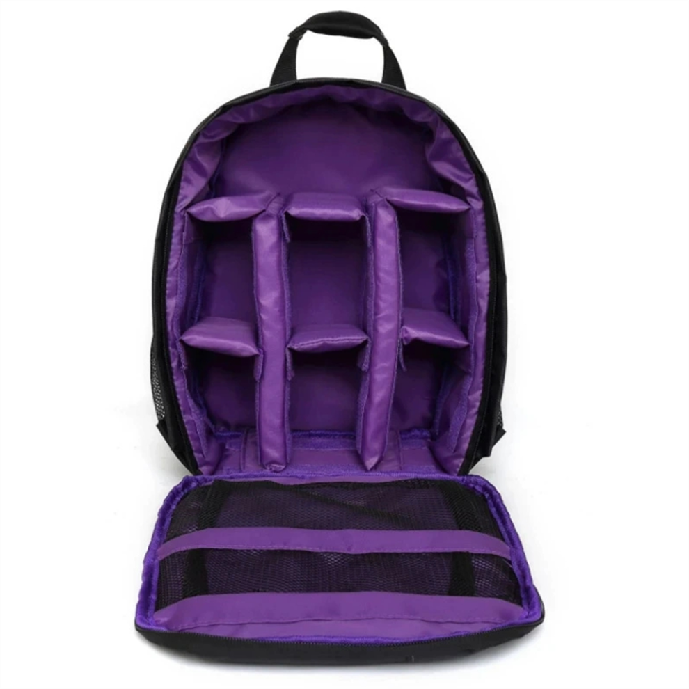 Multi-Functional Digital Camera Backpack Bag Waterproof Purple 4853307532264