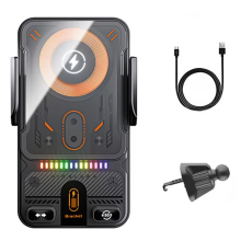 Supporto per telefono da auto wireless con ricarica rapida wireless da 15 W per iPhone B