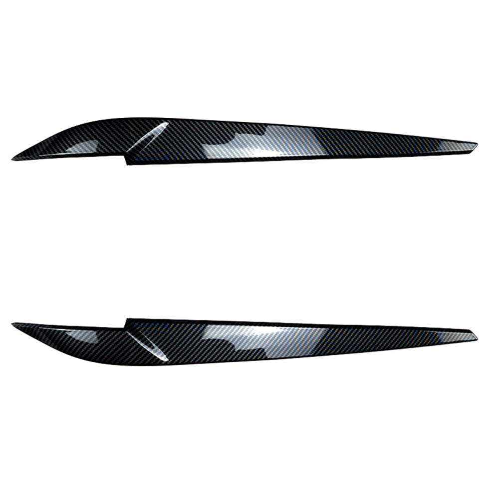 Car Front Headlight Eyebrow Lamp Brow Cover Trim For Bmw Carbon Fiber 4853307531434