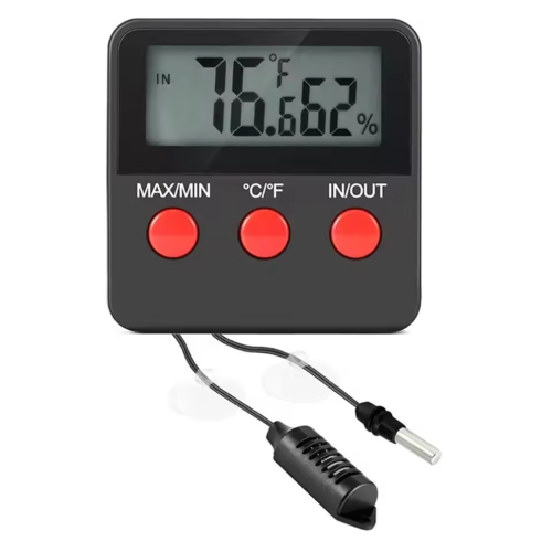 Breeding Box Temperature And Humidity Meter Reptile Pet Thermometer
