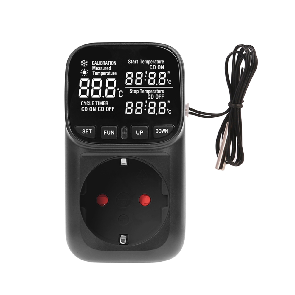 Digital Temperature Controller Socket With Timer Eu Plug 4853307538235
