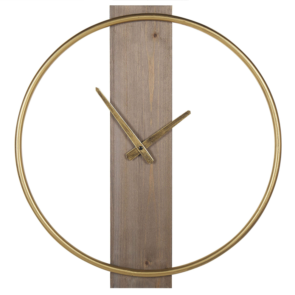 Wall Clock CASITAS 47 cm Wood Gold