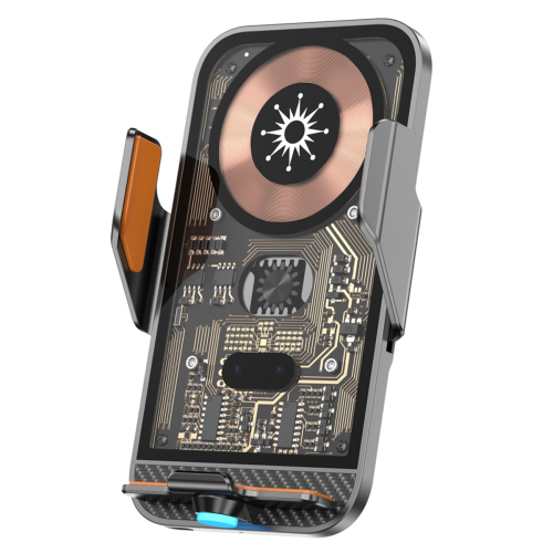Caricabatterie wireless per auto da 15 W con ricarica rapida per iPhone 12-16 e Galaxy