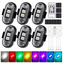 6 Stück kabellose LED-Leuchten fürs Auto mit Fernbedienung