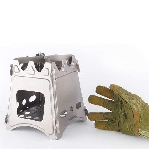 Titanium Wood Stove - Ultralight Folding Camping Burner 2
