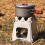 Titanium Wood Stove - Ultralight Folding Camping Burner 5