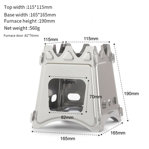Titanium Wood Stove - Ultralight Folding Camping Burner 1