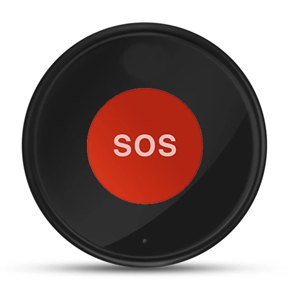 Black/Red Tuya Wifi Sos Panic Call Button Smart Life App Rechargeable Battery