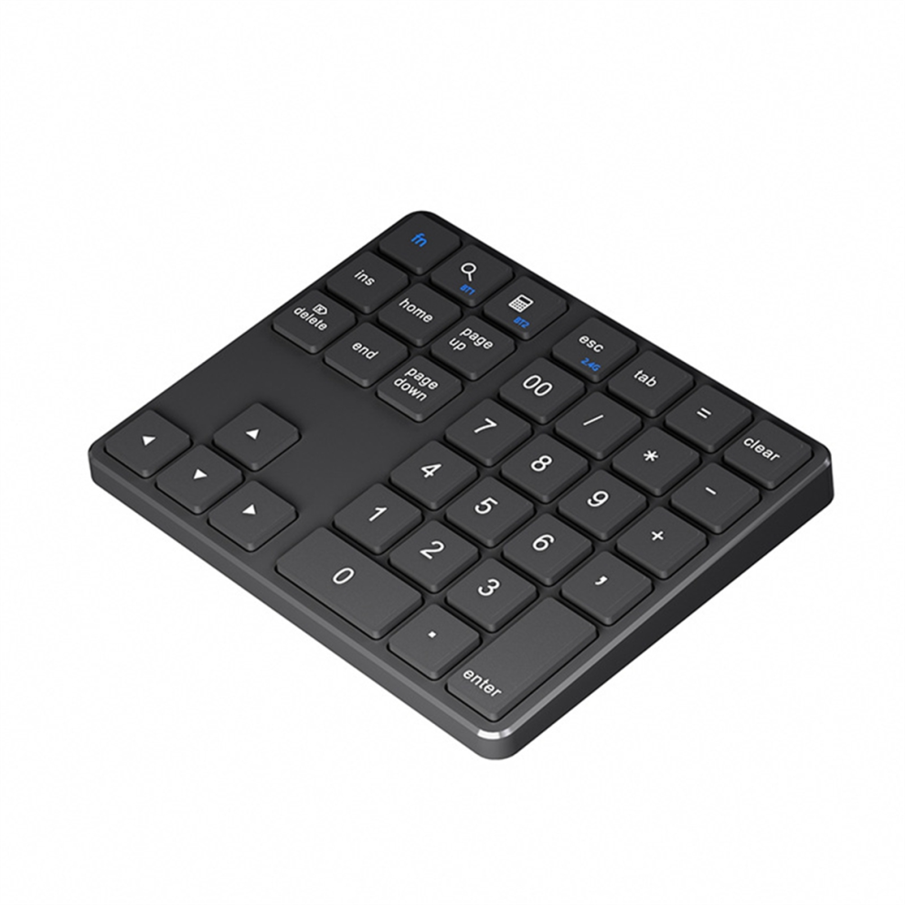 Dual Bluetooth Numeric Keypad 2.4Ghz Wireless Keyboard Black 4853307547671
