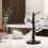 Bamboo Coffee Cup Holder with 6 Hooks, Thickened Base Black Mug Tree 4