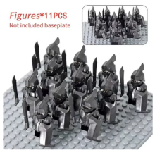 11pcs Ancient Soldier Series Orc Building Blocks Minifigures Kids Toys