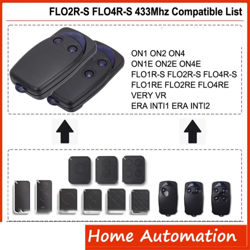 FLO2R-S 433MHz Rolling Code Garagedeur Afstandsbediening Flor-2 2