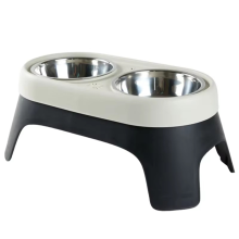 Dog elevated Feeder anti knock stainless steel raised dog bowl