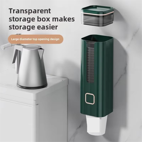 Disposable Cup Holder Wall-mounted Perforation-free Water Cup Shelf,A 1