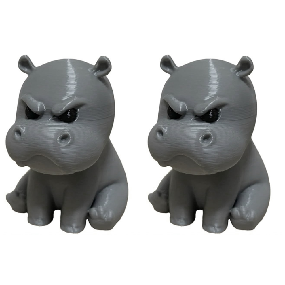 2 Adornos De HipopóTamo Enojado Para La Oficina.-image