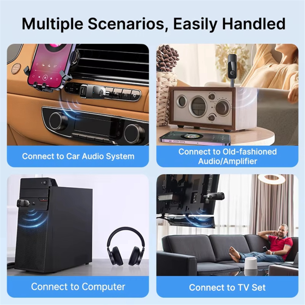 2 In 1 Bluetooth Transmitter Audio Receiver 3.5Mm Aux Tf 4853831832045
