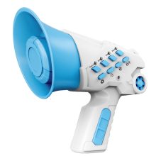 Tragbares Megaphon mit Lautsprecher, Sirene, Bullhorn-Spielzeug, Blau