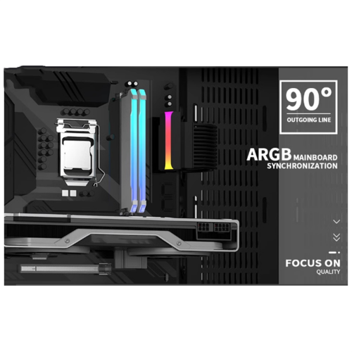 ATX 24-pins naar 90 ARGB-voedingsadapter wit 2