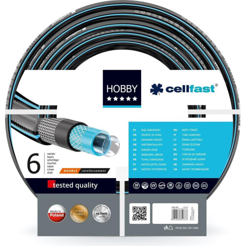 Garten Schlauch - Cellfast - 1/2 - 60m - 6 Schichten - blaues PVC