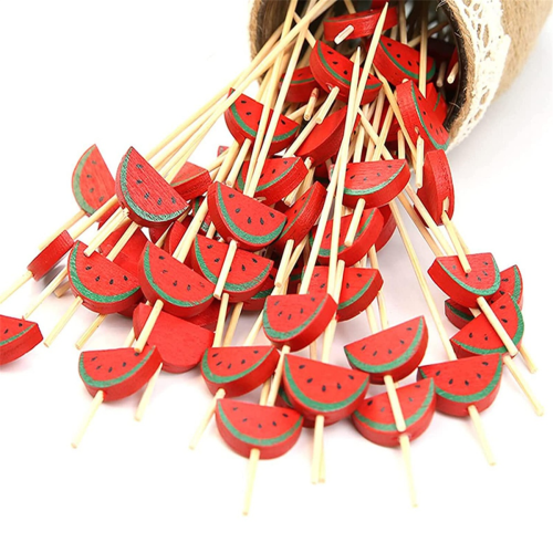Bamboo Picks Fruit Forks Artistic Toothpicks Cocktail Picks 2