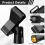 Conjunto de 4 clipes de microfone para suportes ajustáveis com adaptadores 4