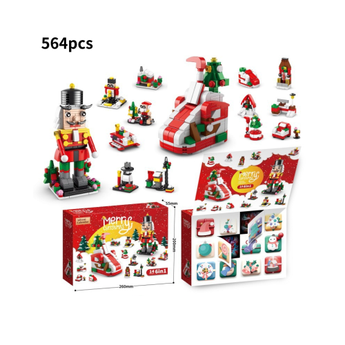 (Στυλ 8) 24 Grids Christmas Advent Calendar Blind Box Building Blocks Παιχνίδια Παιδικ