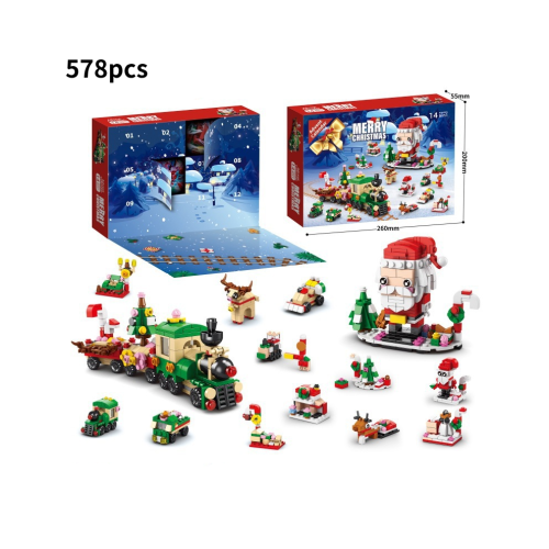 (Στυλ 1) 24 Grids Christmas Advent Calendar Blind Box Building Blocks Παιχνίδια Δώρ