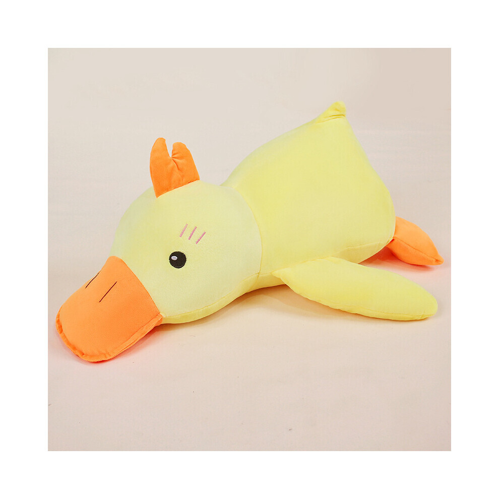 (Jaune, 65CM/25,59 pouces) Jouet en peluche d'oie mignon, canapé, dessin animé, poupée endormie créative,