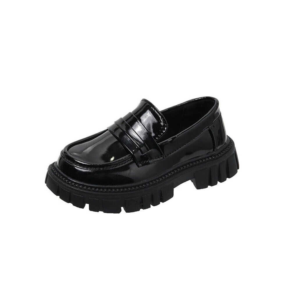 (Bande, 32 = longueur du pied 19,2 cm) chaussures noires pour bébés filles, Cosplay britannique, lacets